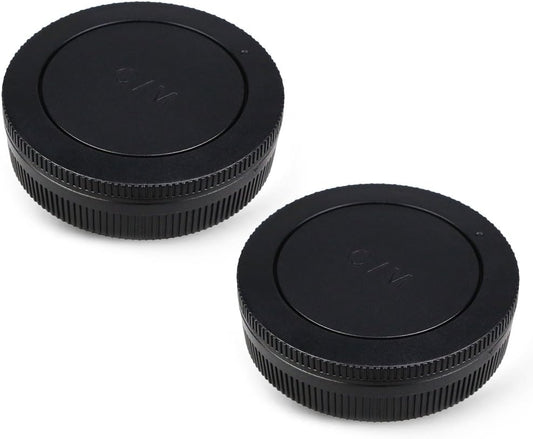 JJC 2-Pack Body and Rear Lens Cap Set for Canon EOS M Series Mirrorless Cameras and EF-M Mount Lenses