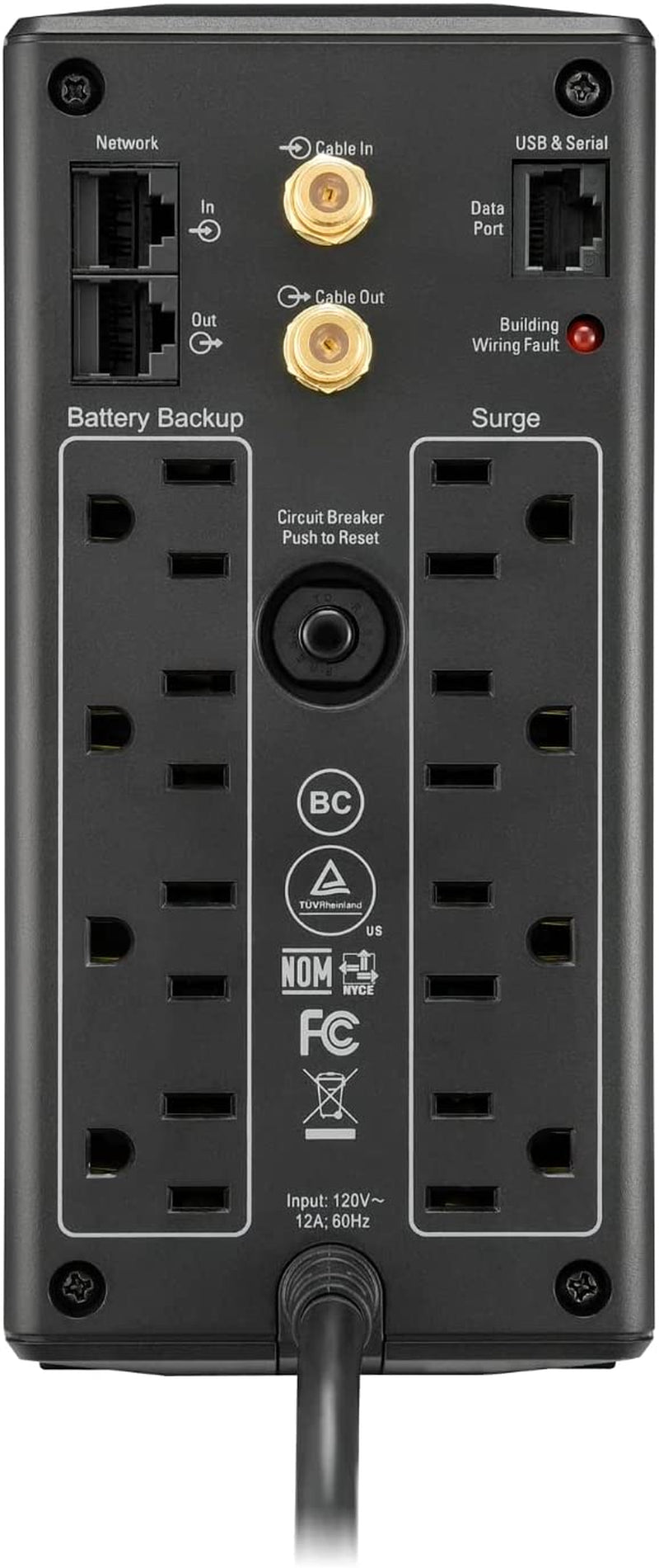APC Battery Backup Surge Protector, BX850M Backup Battery Power Supply, AVR, Dataline Protection,12.2 X 3.58 X 7.48 Inches (Black)