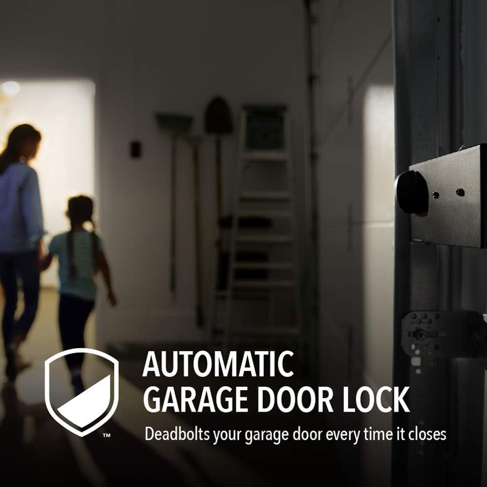 Chamberlain Smart Garage Door Opener - Wall Mounted - Myq Smartphone Controlled - Ultra Quiet Space Saving Direct Drive, Model RJO20, Black