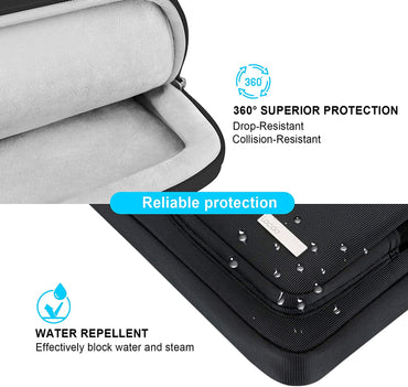 Lacdo 360° Protective Laptop Shoulder Bag, 15-15.6 Inch Laptop Sleeve Case for Acer HP Lenovo Dell ASUS Laptop, Acer Aspire, HP Pavilion, Dell Inspiron, Lenovo Ideapad,Asus Zenbook Computer Bag, Black