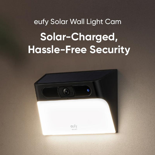 Eufy Security Solar Wall Light Cam S120 - 2K Wireless Outdoor Security Camera with Forever Power and Motion Activated Lighting