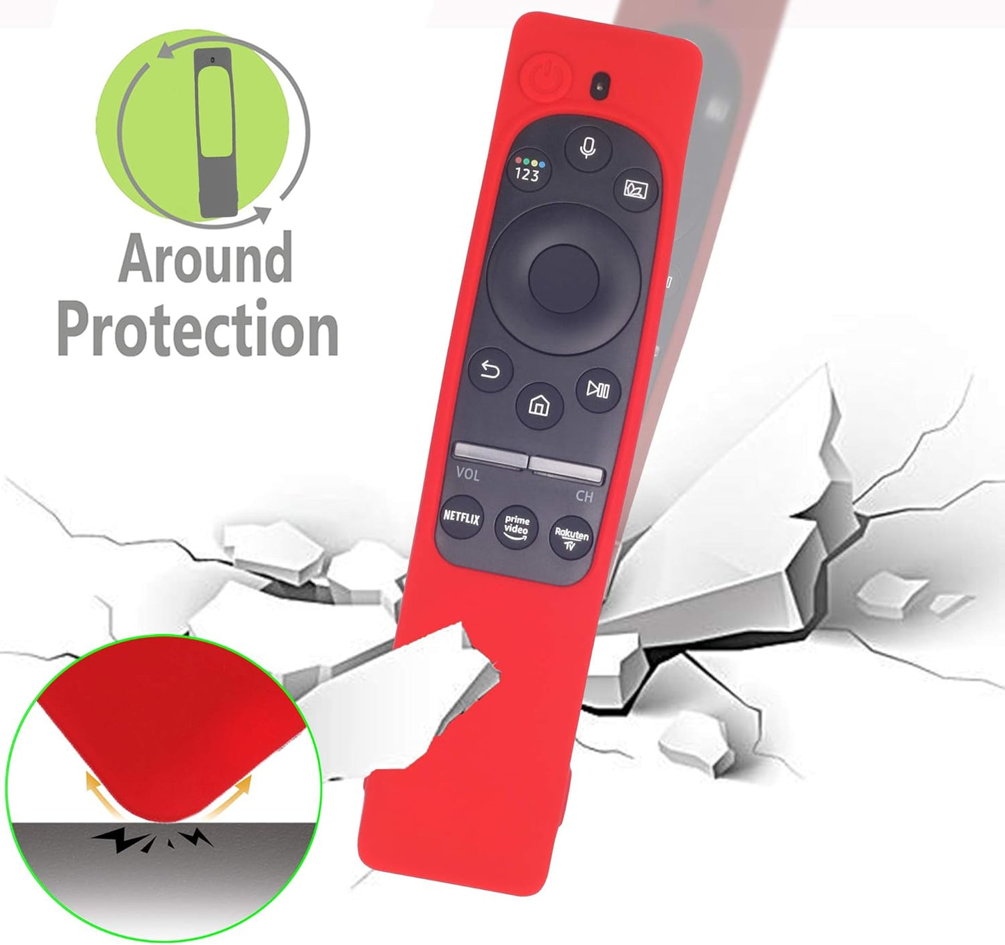 High-Quality Silicone Protective Cover for BN59 Series Smart TV Remote Controllers, Compatible with BN59-01312A and BN59-01274A, Featuring Lanyard - Midnight Blue