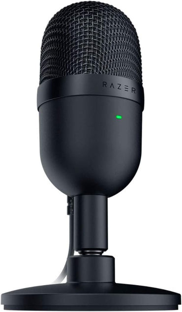 Razer Seiren Mini USB Condenser Microphone for Professional Streaming and Gaming - Superior Recording Quality with Supercardioid Pickup Pattern - Adjustable Stand and Shock Resistance - Classic Black