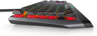 Alienware AW510K Low-Profile RGB Gaming Keyboard with Per-Key RGB LED Backlighting, Media Controls, USB Passthrough, and Cherry MX Low Profile Red Switches