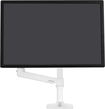 Ergotron LX Single Monitor Desk Mount Arm for Flat and Curved Ultrawide Displays up to 34 Inches, 7 to 25 lbs, VESA 75x75mm or 100x100mm, Tall Pole, White