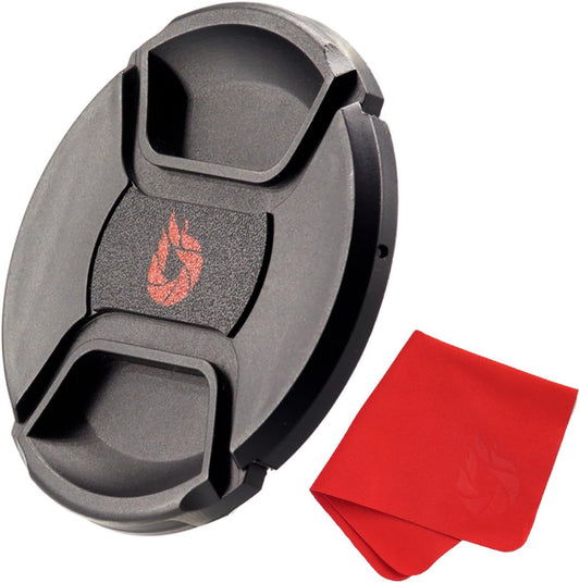 77mm Center-Pinch Lens Cap with Enhanced Spring Mechanism, Crafted from 100% Recycled Plastic