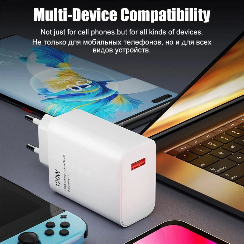 Xiaomi Original Charger Turbo Fast Charge 120W EU/US Hypercharge Adapter for Redmi Note 11 12 13 Pro plus 5G Mi 14 13 13T Cable