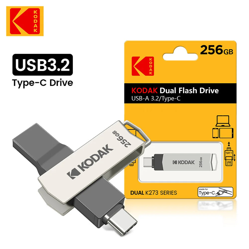K273 High-Speed USB Flash Drive 3.2 Interface Type-C Mobile Phone Computer Dual-Use 32G-256G Storage USB Flash Drive 128G
