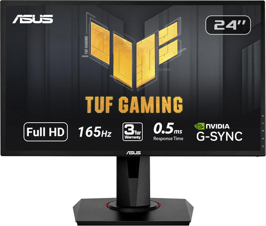 ASUS VG248QG 24-Inch G-SYNC Gaming Monitor, 165Hz, 1080P, 0.5ms Response Time, Eye Care Technology, DisplayPort, HDMI, DVI, Black