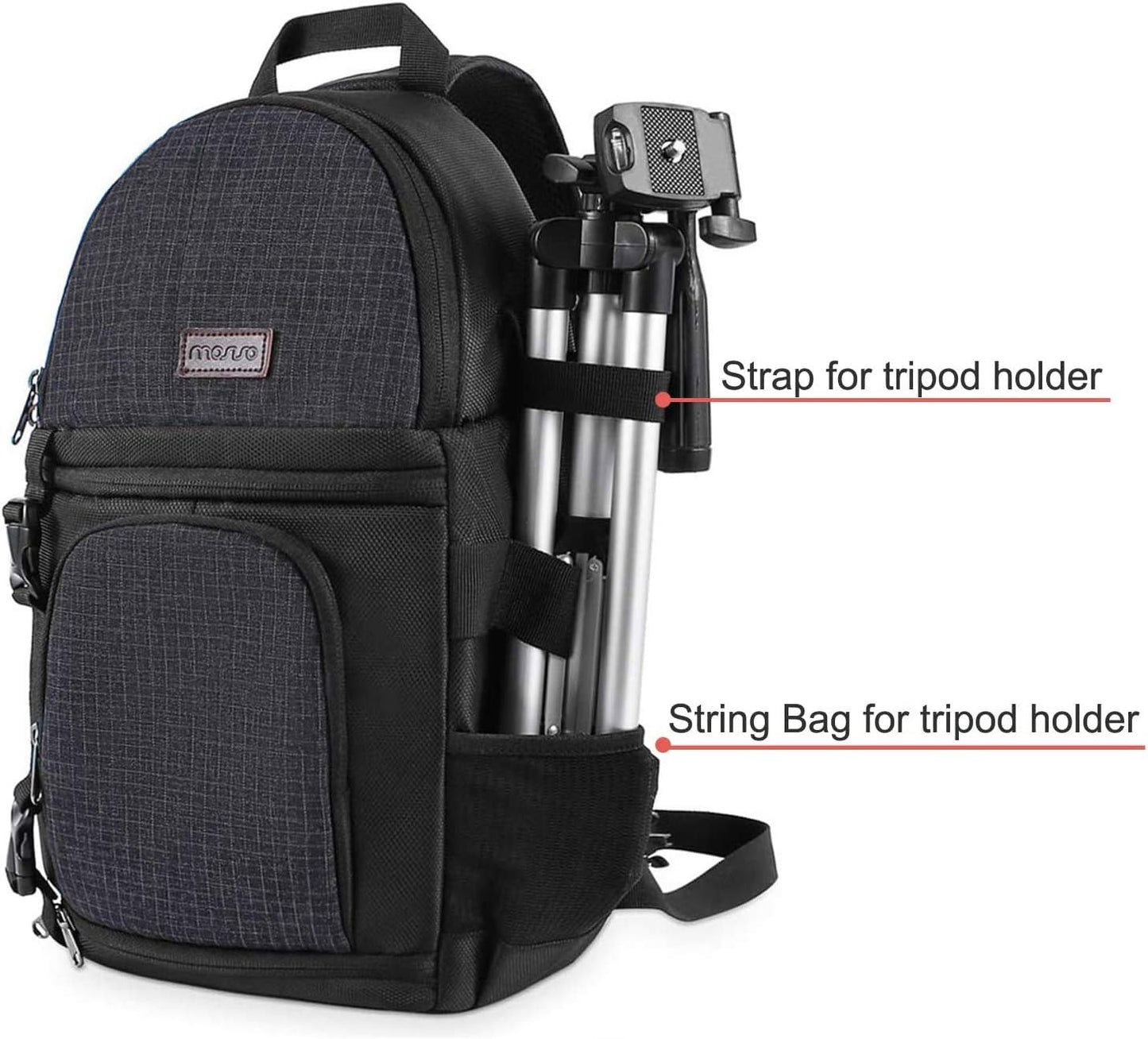 MOSISO Shockproof Camera Sling Bag for DSLR/SLR/Mirrorless Cameras with Tripod Holder and Removable Modular Inserts, Compatible with Canon, Nikon, Sony, and Fuji