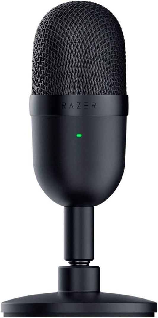 Razer Seiren Mini USB Condenser Microphone for Professional Streaming and Gaming - Superior Recording Quality with Supercardioid Pickup Pattern - Adjustable Stand and Shock Resistance - Classic Black
