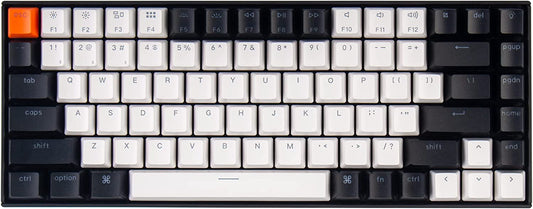 Keychron K2 V2 75% Hot-Swappable Mechanical Keyboard - Bluetooth Wireless & USB Wired - Gateron G Pro Brown Switches - Double-Shot Keycaps - RGB Backlit - 84-Key Layout for Mac and Windows