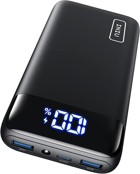 INIU 22.5W Portable Charger, 20000mAh USB-C Power Bank with Fast Charging, PD 3.0 and QC 4.0, LED Display, Compatible with iPhone 16/15/14/13 Pro, Samsung S23, Google Tablets, and More