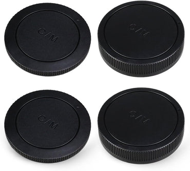 JJC 2-Pack Body and Rear Lens Cap Set for Canon EOS M Series Mirrorless Cameras and EF-M Mount Lenses