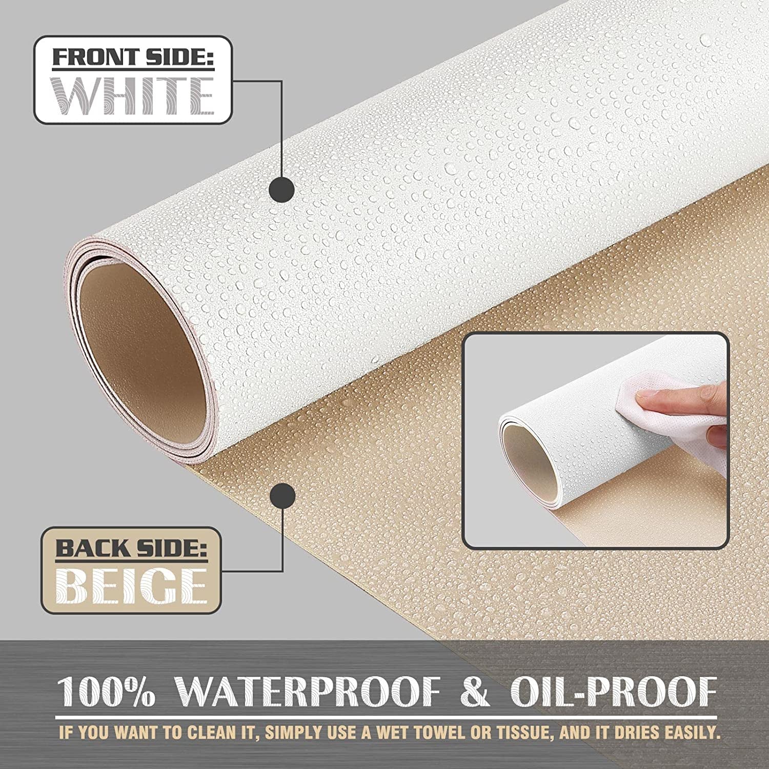 K KNODEL Premium Large Leather Desk Mat for Office Use, Mouse and Keyboard Pad, Computer and Laptop Protector, Writing Blotter (31.5" x 15.7", White)