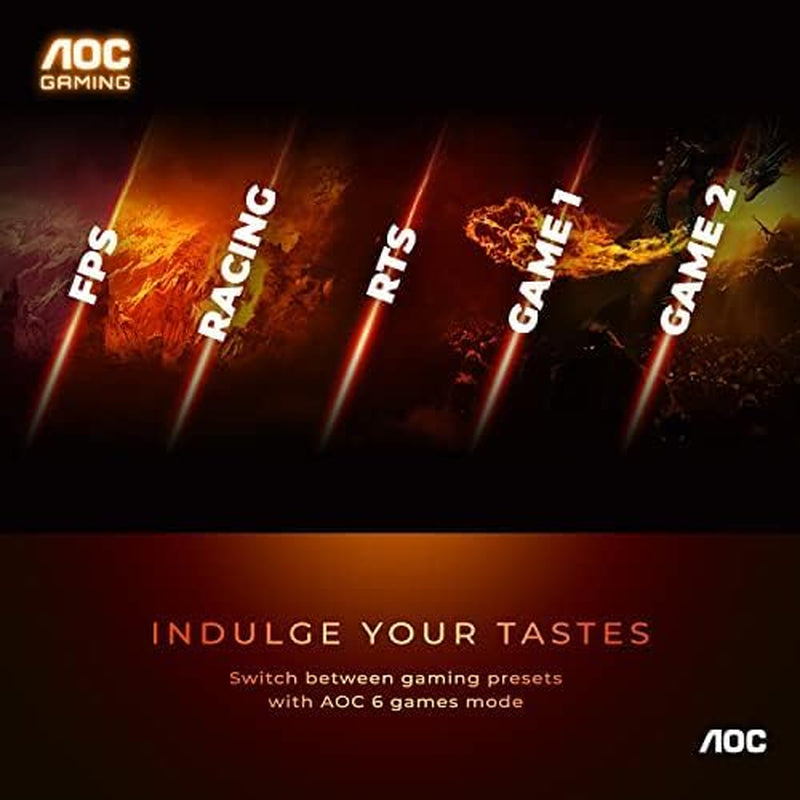 AOC C32G2 32" Curved Frameless Gaming Monitor FHD, 1500R Curved VA, 1Ms, 165Hz, Freesync, Height Adjustable, 3-Year Zero Dead Pixel Policy, Black