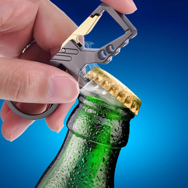 2-Pack Car Keychain Bottle Openers for Men and Women (Gunmetal and Gold)