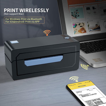 JADENS Bluetooth Thermal Shipping Label Printer – Wireless 4X6 Shipping Label Printer, Compatible with Android&Iphone and Windows, Widely Used for Ebay, Amazon, Shopify, Etsy, USPS