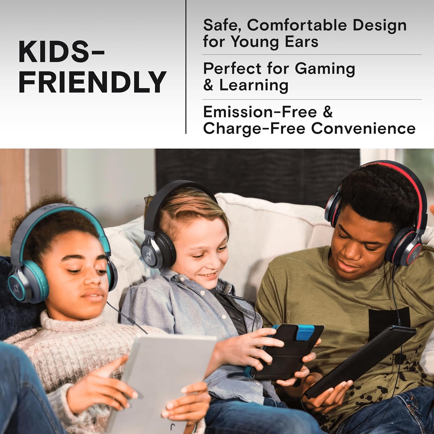 ARTIX CL750 Wired On-Ear Headphones with Microphone and Volume Control - Noise-Isolating, Foldable Design for Computer and Laptop Use, 3.5mm Aux Jack