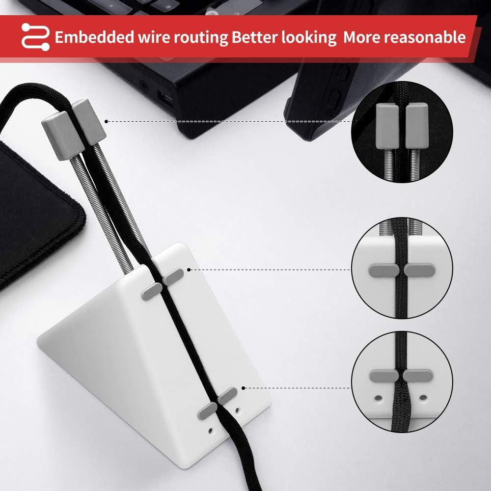 Hotline Games Mouse Bungee - Cord Management System for Esports and FPS Gaming (3.0 White)