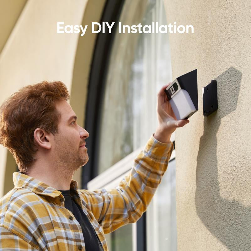 Eufy Security Solar Wall Light Cam S120 - 2K Wireless Outdoor Security Camera with Forever Power and Motion Activated Lighting