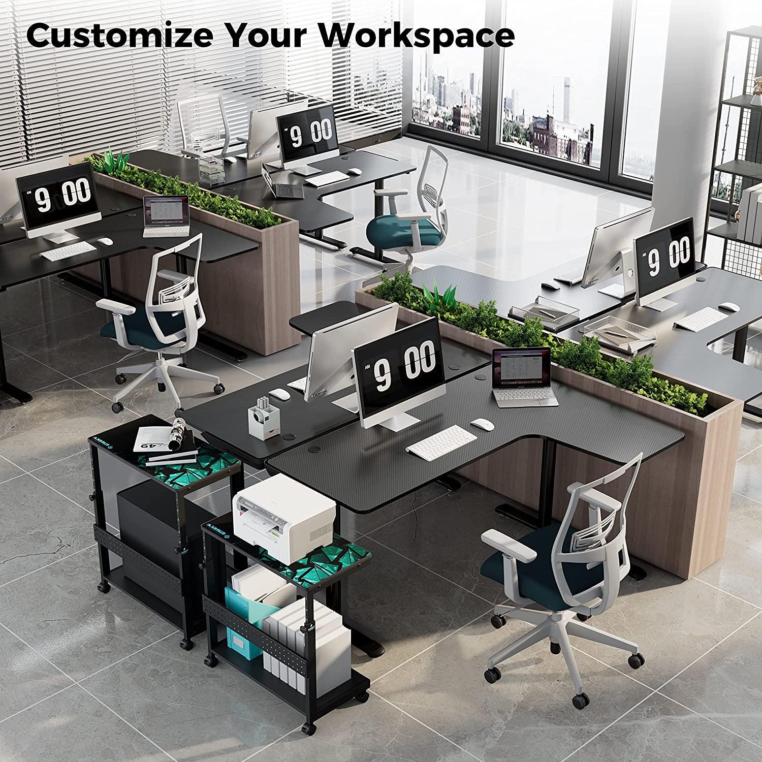 Eureka Ergonomic L-Shaped Gaming Desk, 60-Inch Home Office Corner PC Table with Mouse Pad and Cable Management, Space-Saving Design, Easy Assembly, Right Black