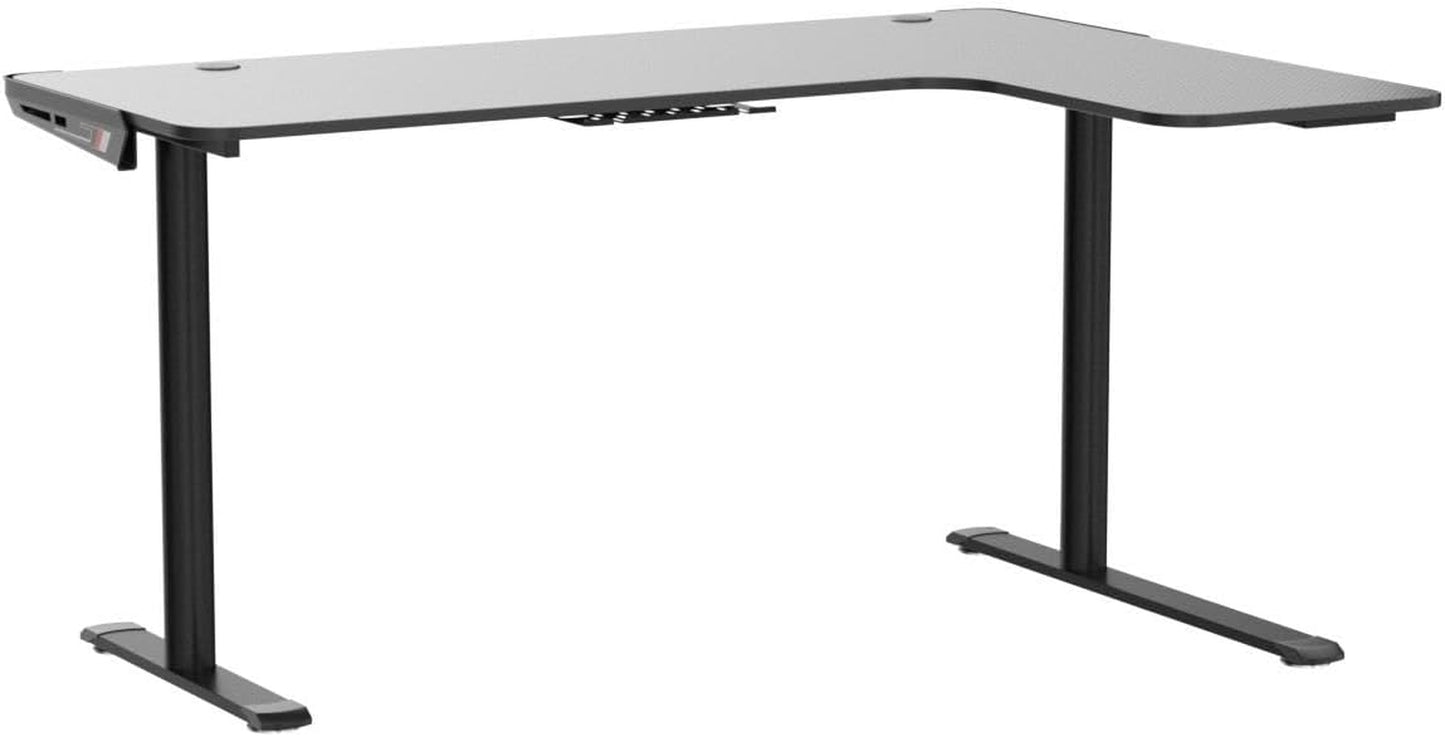 Eureka Ergonomic L-Shaped Gaming Desk, 60-Inch Home Office Corner PC Table with Mouse Pad and Cable Management, Space-Saving Design, Easy Assembly, Right Black