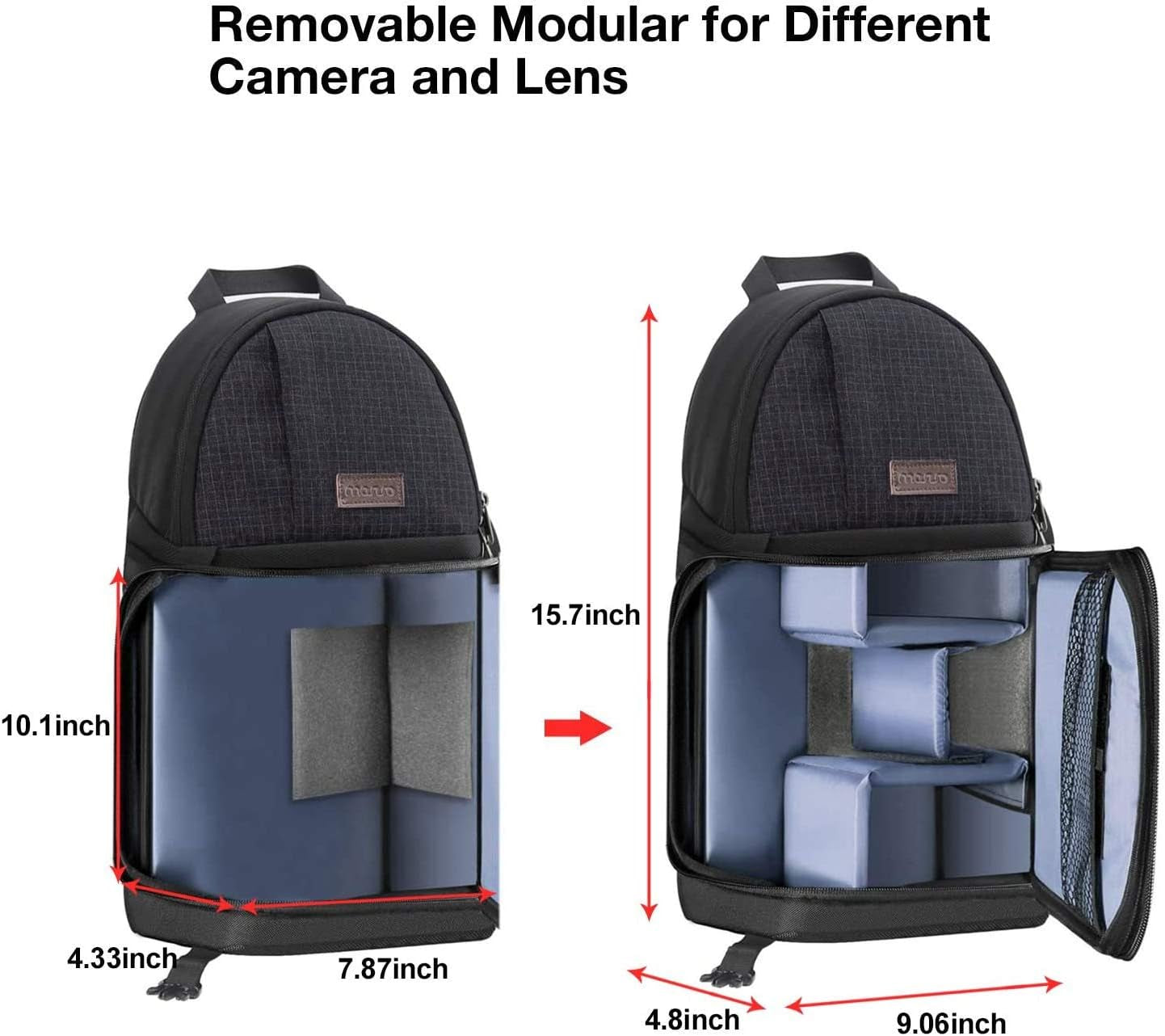 MOSISO Shockproof Camera Sling Bag for DSLR/SLR/Mirrorless Cameras with Tripod Holder and Removable Modular Inserts, Compatible with Canon, Nikon, Sony, and Fuji