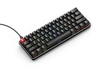 Glorious GMMK 60% Compact Mechanical Gaming Keyboard - USB-C Wired with RGB Hot-Swappable Switches and Keycaps - Black Metal Top Plate