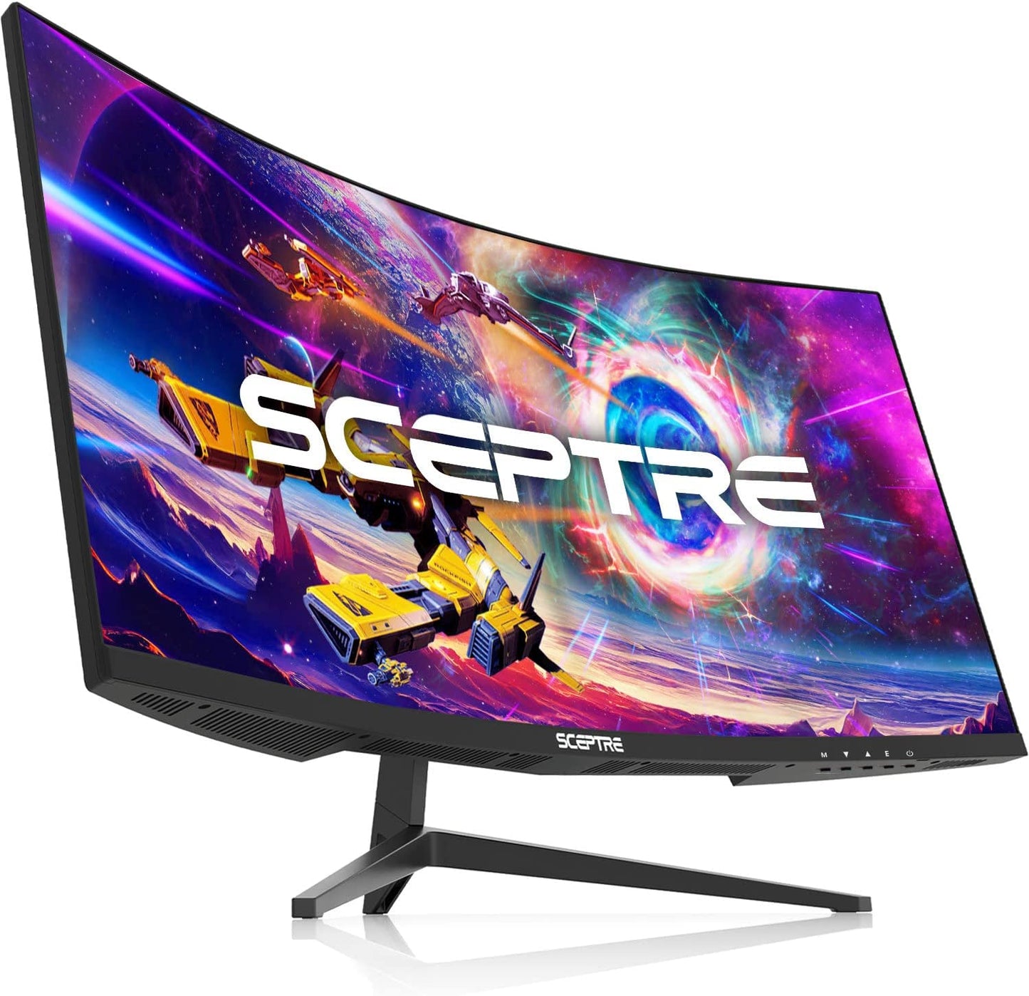 Sceptre 30-Inch Curved Ultra Wide Gaming Monitor, 21:9 Aspect Ratio, 2560x1080 Resolution, 200Hz Refresh Rate, HDMI and DisplayPort Connectivity, Built-In Speakers, Metal Black (Model C305B-200UN1)