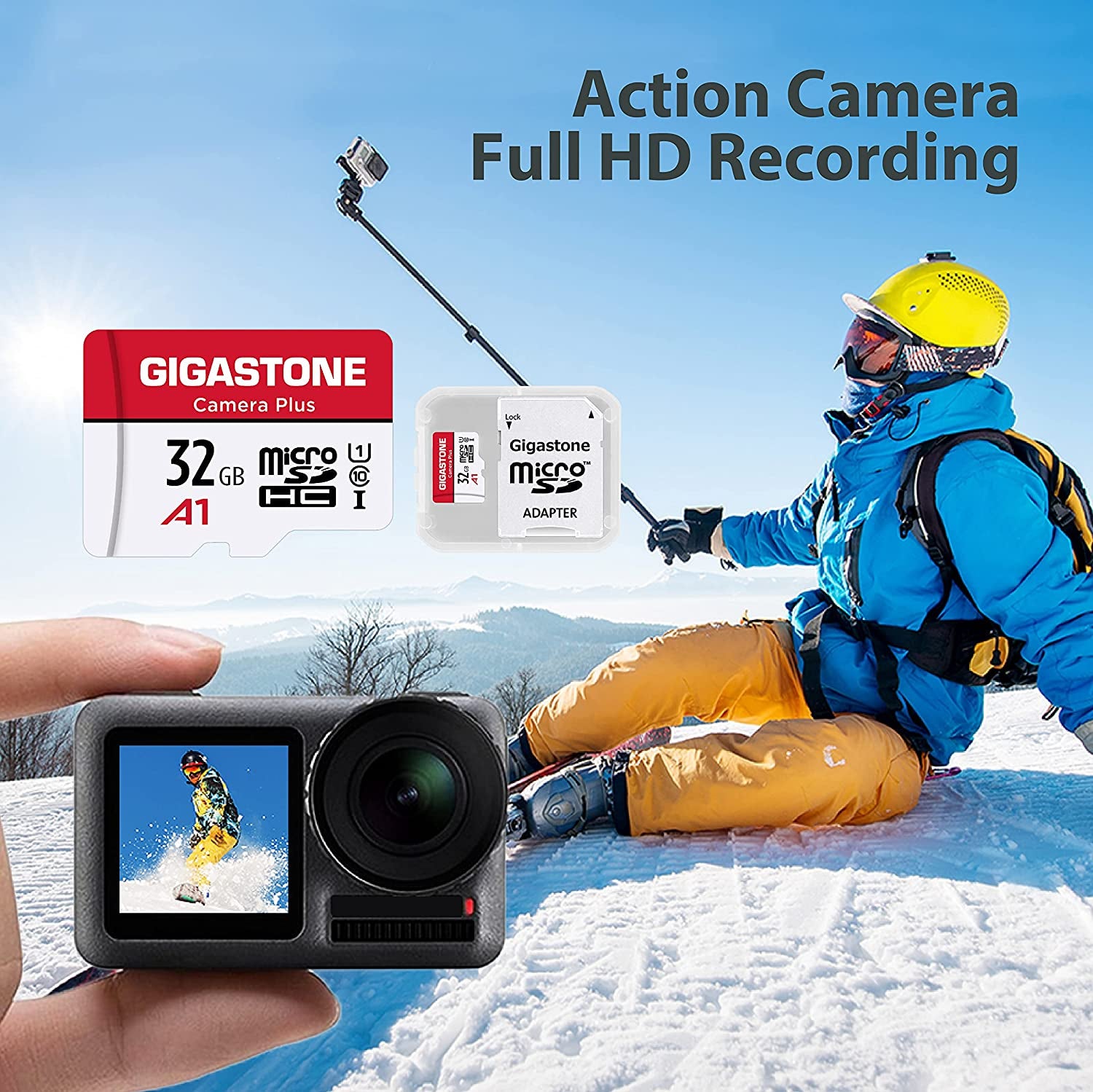GIGASTONE 32GB Micro SD Card 5-Pack - UHS-I U1 A1 Class 10 Memory Cards for Security Cameras, Wyze Cam, and Roku, Supporting Full HD Video Recording with Adapter, Up to 90Mb/s