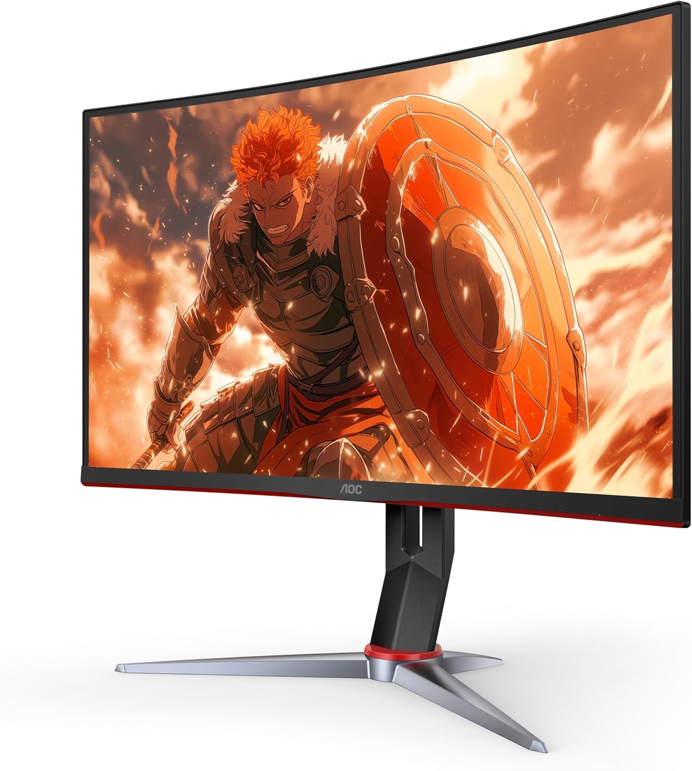AOC C27G2Z 27-Inch Curved Frameless Ultra-Fast Gaming Monitor - FHD 1080P, 0.5ms Response Time, 240Hz Refresh Rate, FreeSync, Dual HDMI 2.0, DisplayPort, Height Adjustable, Compatible with Xbox, PS5, and Switch, 3-Year Zero-Bright-Dot Warranty