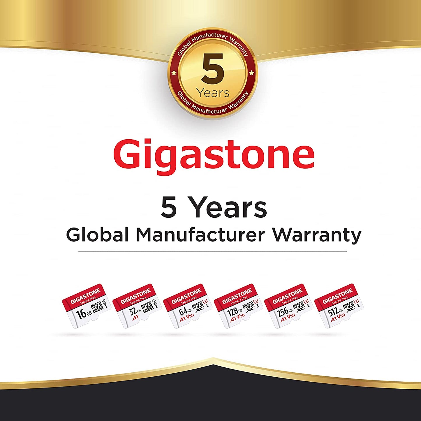 GIGASTONE 32GB Micro SD Card 5-Pack - UHS-I U1 A1 Class 10 Memory Cards for Security Cameras, Wyze Cam, and Roku, Supporting Full HD Video Recording with Adapter, Up to 90Mb/s