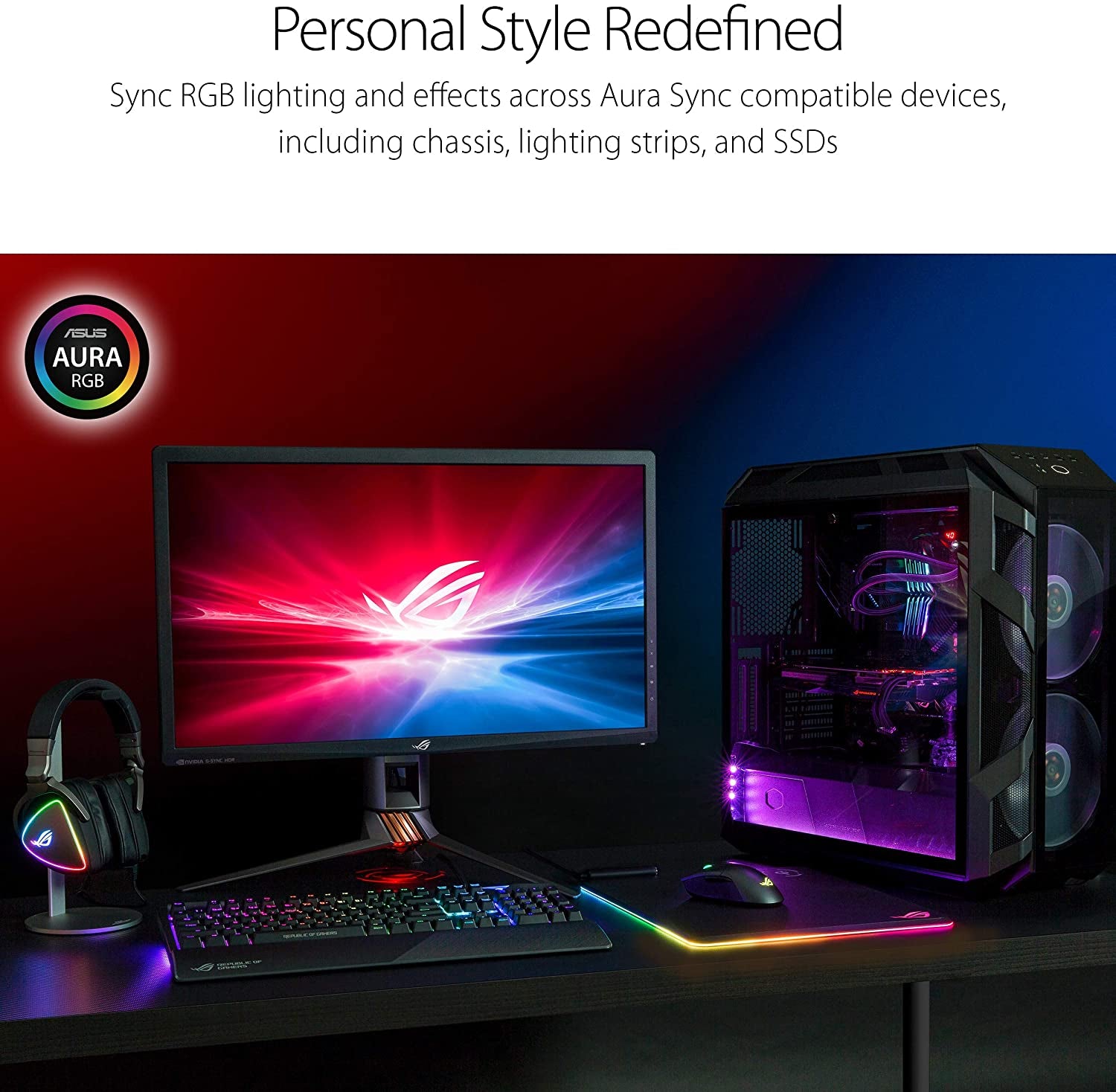 ASUS ROG Gladius II Wireless Optical Gaming Mouse for PC - Right-Hand Grip, 12000 DPI Sensor, 400 IPS, Omron Switches, 6 Programmable Buttons, Aura Sync RGB Lighting, ROG Armoury II