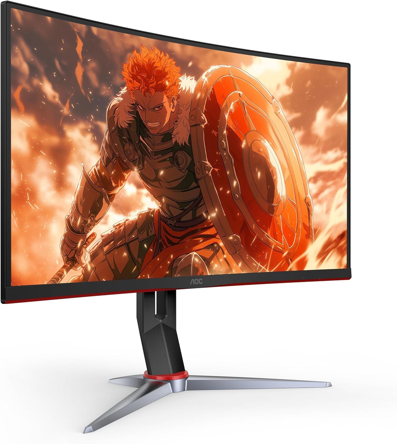 AOC C27G2Z 27-Inch Curved Frameless Ultra-Fast Gaming Monitor - FHD 1080P, 0.5ms Response Time, 240Hz Refresh Rate, FreeSync, Dual HDMI 2.0, DisplayPort, Height Adjustable, Compatible with Xbox, PS5, and Switch, 3-Year Zero-Bright-Dot Warranty