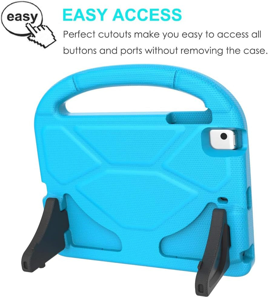 SUPLIK Kids Case for Ipad Mini 5/4/3/2/1 (7.9"), Durable Shockproof Protective Handle Bumper Stand Cover with 2*Screen Protectors for 7.9 Inch Apple Ipad Mini 5Th/4Th/3Rd/2Nd/1St Generation, Blue