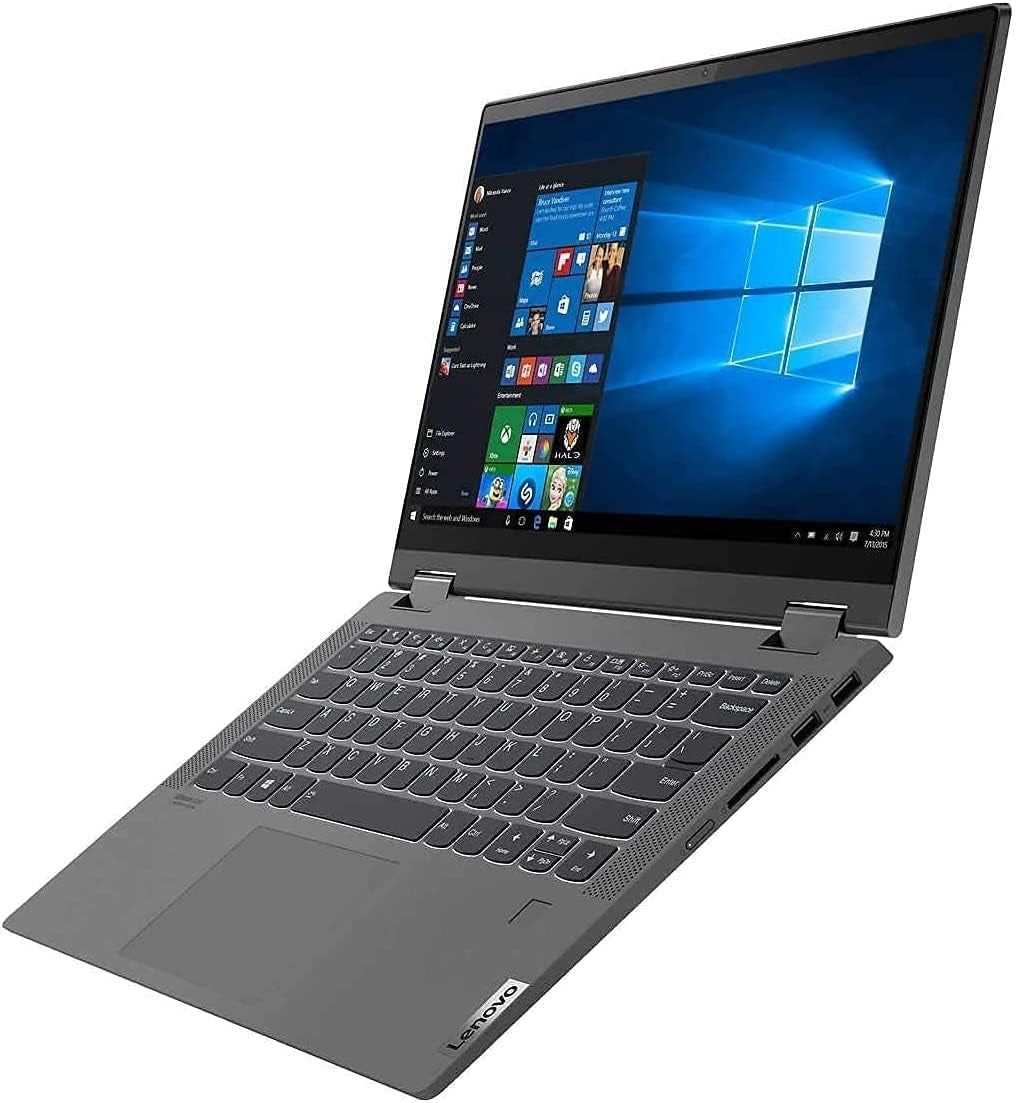 Lenovo Flex 5 14" 2-in-1 Touchscreen Laptop with AMD Ryzen 7 4700U, FHD IPS Display, Backlit Keyboard, Fingerprint Reader, Woov Sleeve Included, Windows 10, Black (8GB RAM | 1024GB SSD)