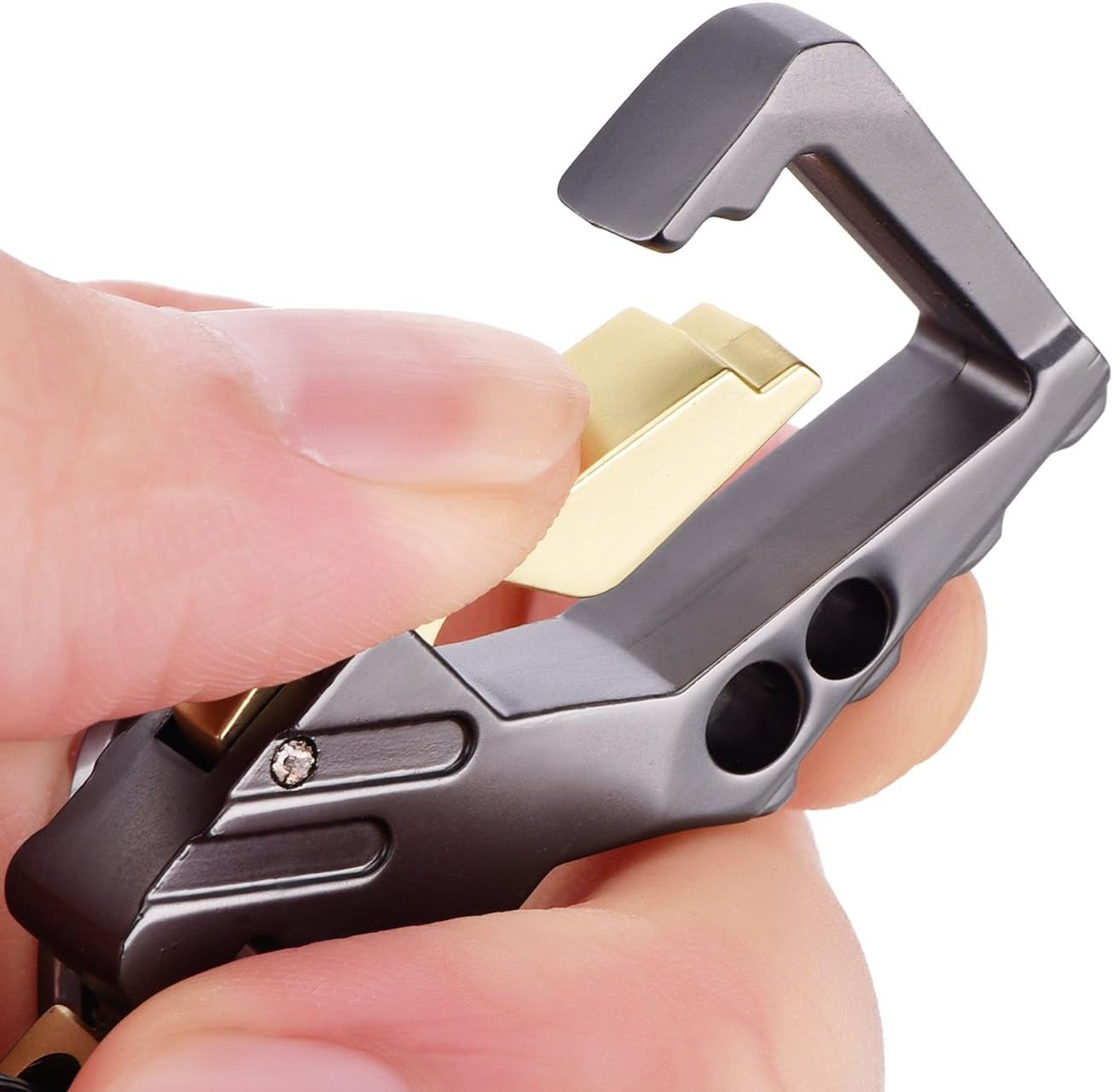 2-Pack Car Keychain Bottle Openers for Men and Women (Gunmetal and Gold)