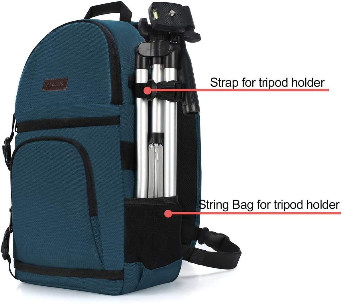MOSISO Professional Camera Sling Bag for DSLR/SLR/Mirrorless Cameras, Shockproof Photography Backpack with Tripod Holder and Removable Modular Inserts, Compatible with Canon, Nikon, Sony, and Fuji