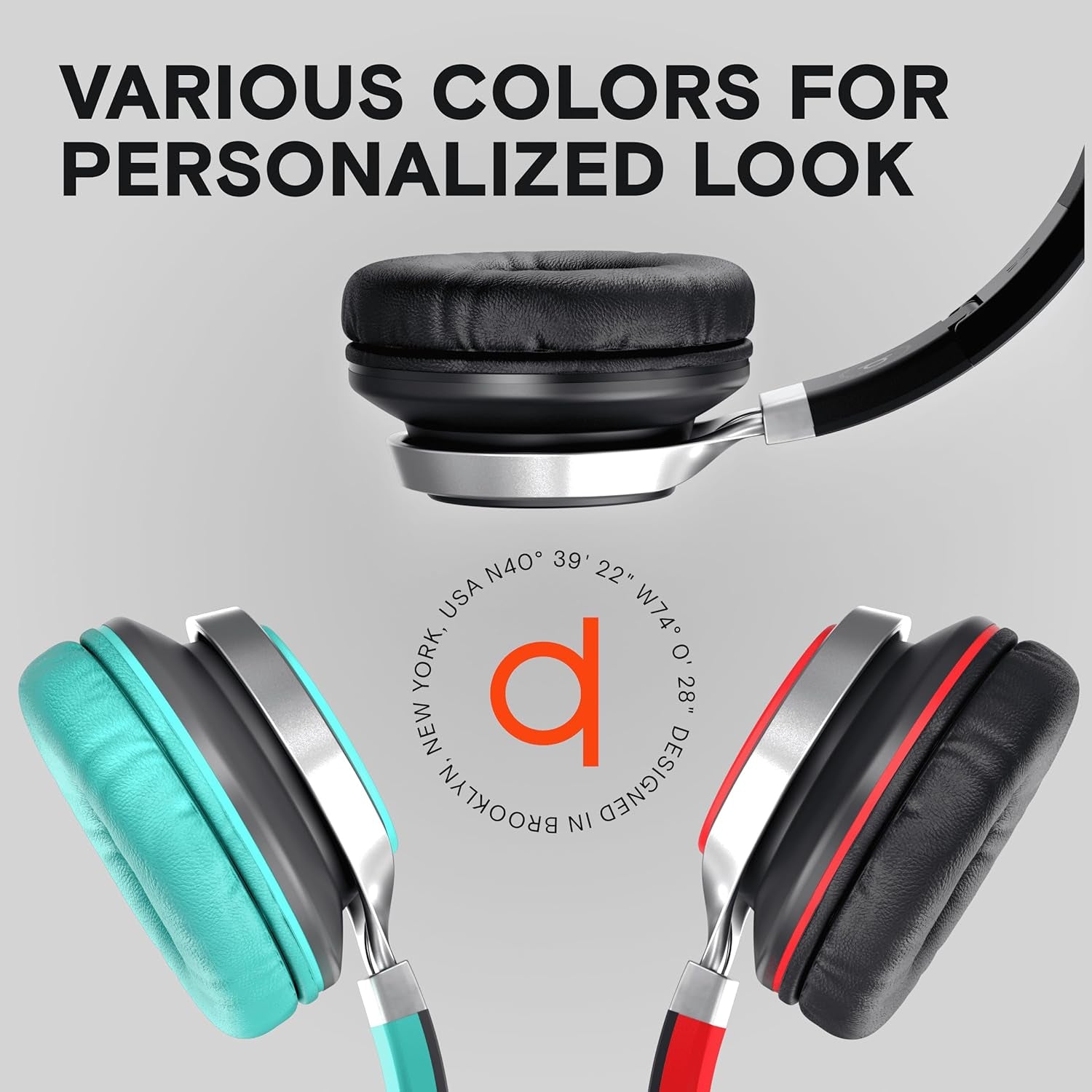 ARTIX CL750 Wired On-Ear Headphones with Microphone and Volume Control - Noise-Isolating, Foldable Design for Computer and Laptop Use, 3.5mm Aux Jack