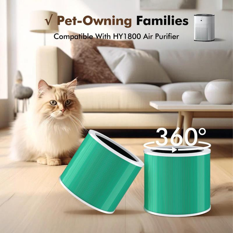 CHIVALZ 2-Pack Portable HEPA Air Purifiers for Home and Bedroom, Designed for Allergy Relief from Pets, Viruses, and Dust with 360° Air Intake System and Sleep Mode