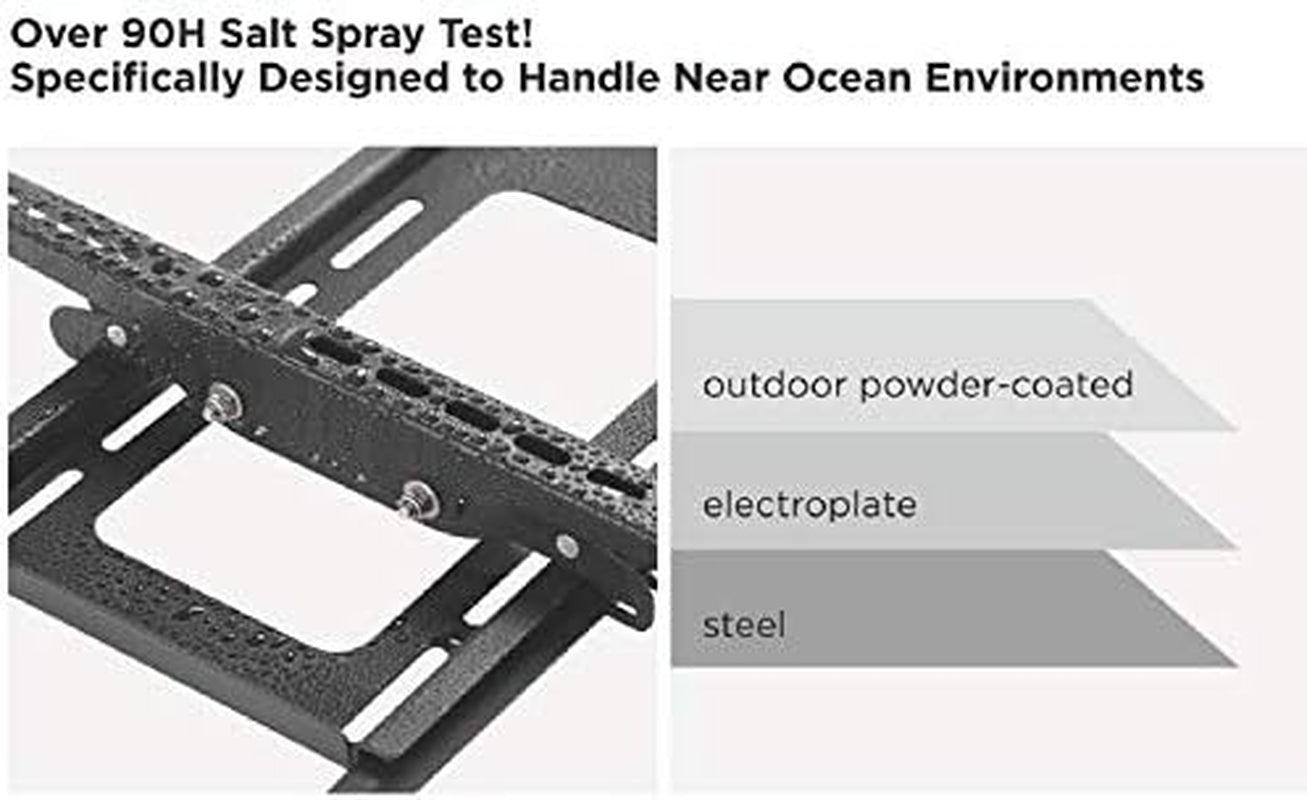Mount Plus MP-LPA36-466W Outdoor Dual Arm Full Motion Weatherproof Wall Mount for 37” to 80” TVs (Max VESA 600x400)