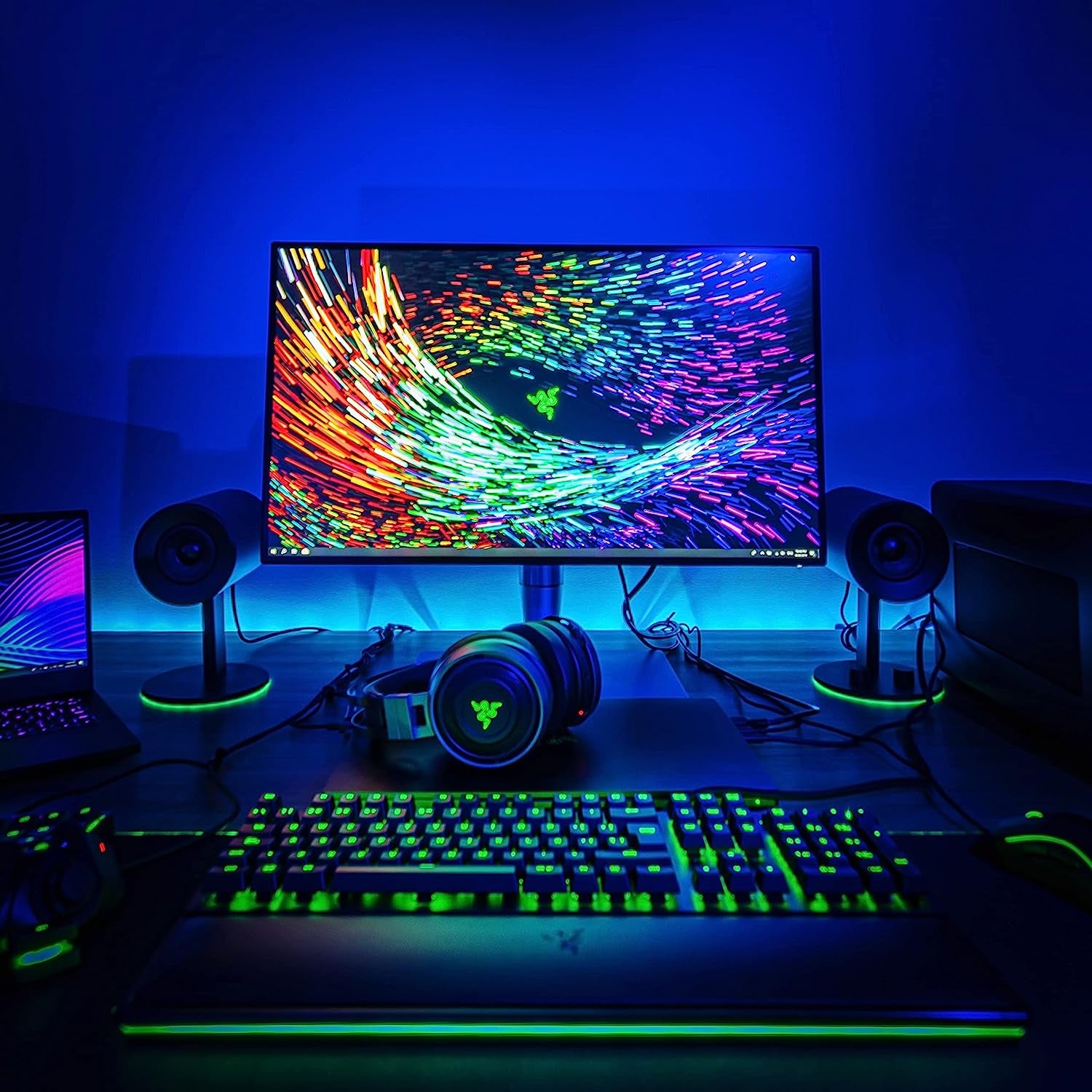 Razer Nommo Chroma 2.0 PC Gaming Speakers - Custom Woven 3" Glass Fiber Drivers, Rear-Facing Bass Ports, Adjustable Bass Control with Automatic Gain, Chroma Enabled, Black
