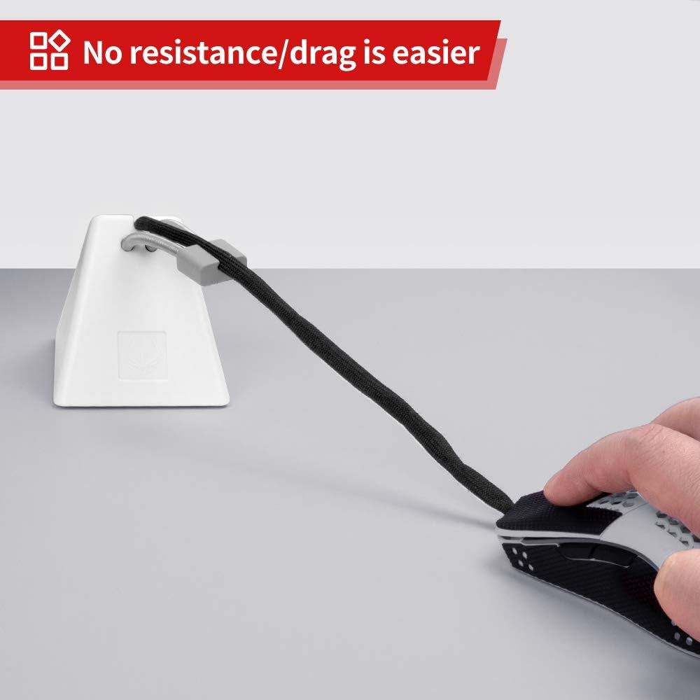 Hotline Games Mouse Bungee - Cord Management System for Esports and FPS Gaming (3.0 White)