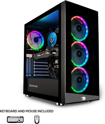 iBUYPOWER Element MR 202I Pro Gaming Desktop Computer (Intel Core i7-11700F 2.5GHz, NVIDIA GeForce GTX 1660 6GB, 16GB DDR4 RAM, 240GB SSD, 1TB HDD, Wi-Fi Ready, Windows 10 Home)