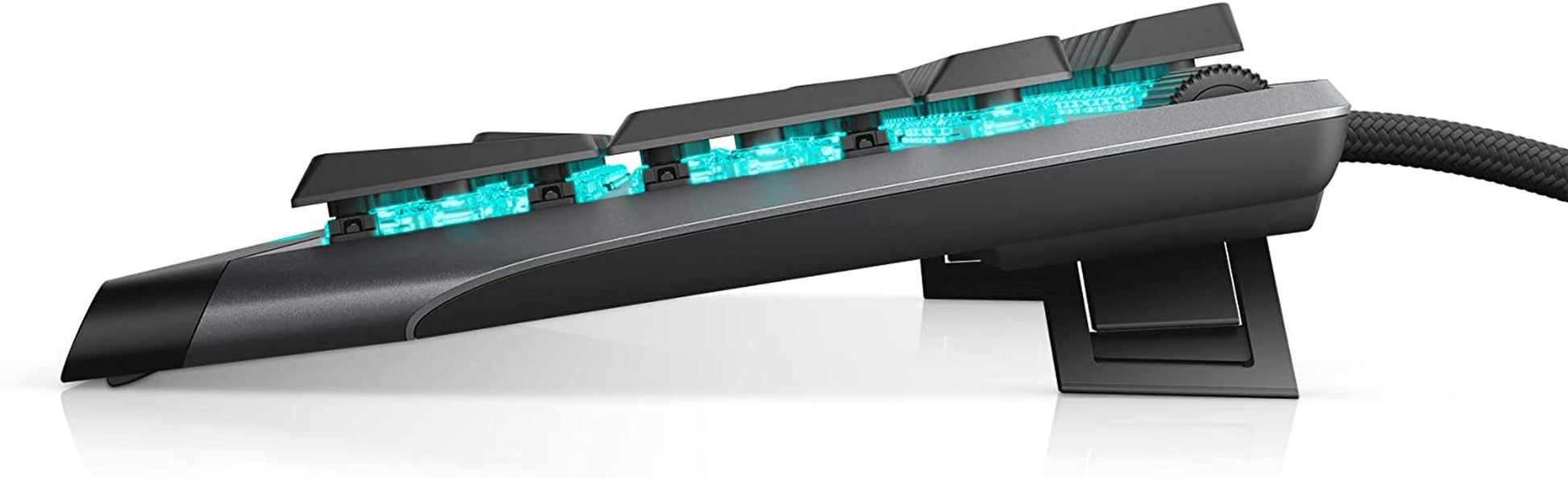 Alienware AW510K Low-Profile RGB Gaming Keyboard with Per-Key RGB LED Backlighting, Media Controls, USB Passthrough, and Cherry MX Low Profile Red Switches