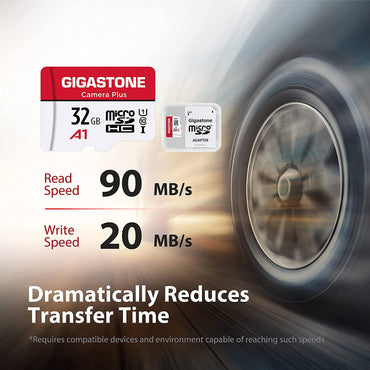 GIGASTONE 32GB Micro SD Card 5-Pack - UHS-I U1 A1 Class 10 Memory Cards for Security Cameras, Wyze Cam, and Roku, Supporting Full HD Video Recording with Adapter, Up to 90Mb/s