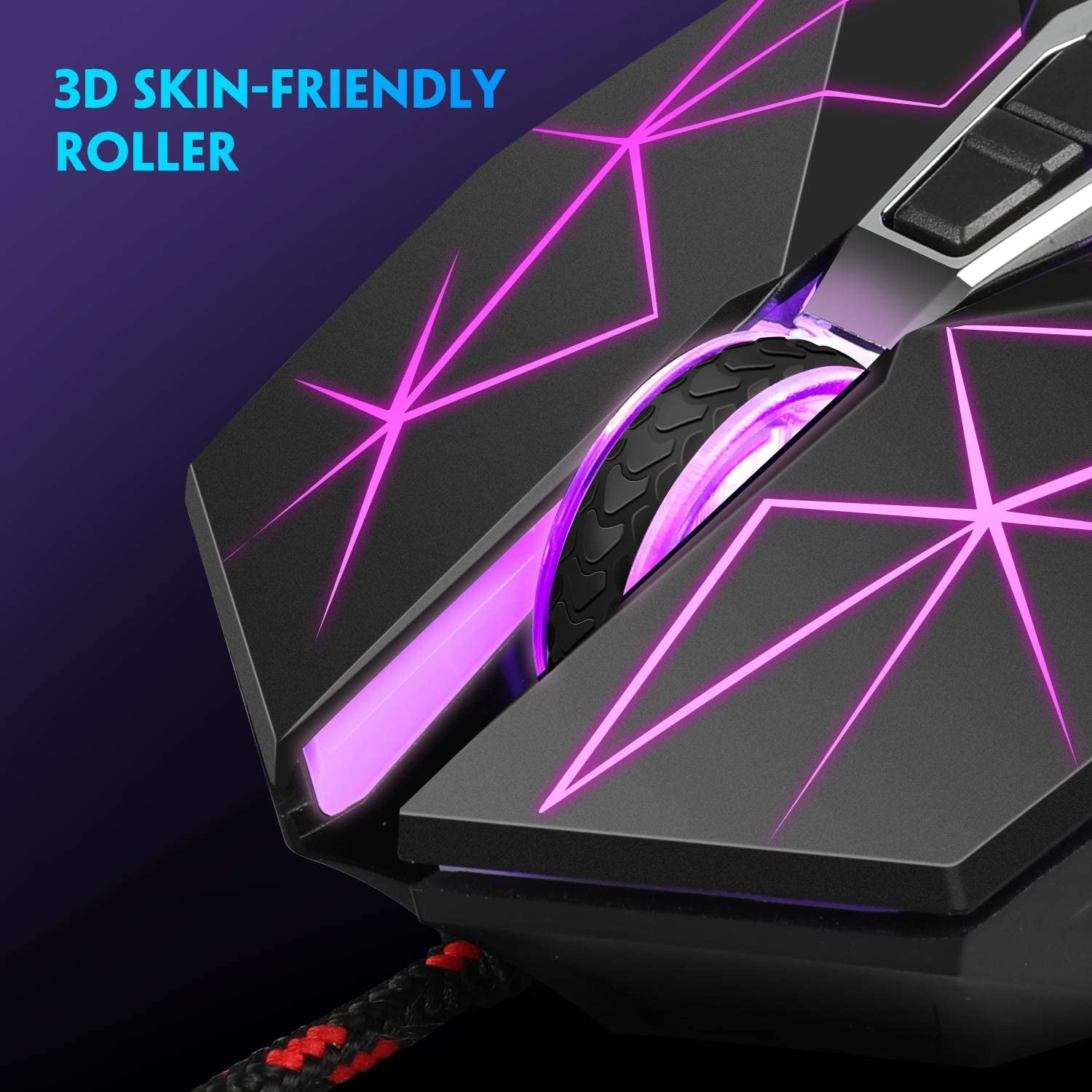 Magegee G10 Wired Gaming Mouse with 7-Color LED Backlighting, 6 Adjustable DPI Settings, Ergonomic Design, and 7 Programmable Buttons for PC Gamers
