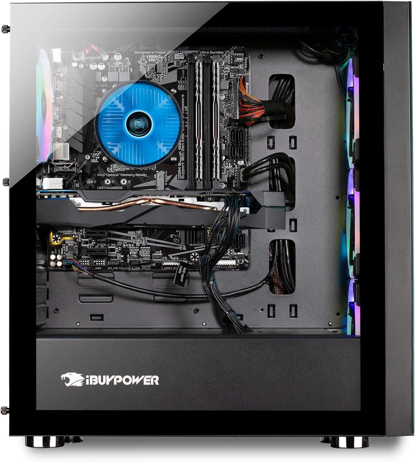 iBUYPOWER Element MR 202I Pro Gaming Desktop Computer (Intel Core i7-11700F 2.5GHz, NVIDIA GeForce GTX 1660 6GB, 16GB DDR4 RAM, 240GB SSD, 1TB HDD, Wi-Fi Ready, Windows 10 Home)