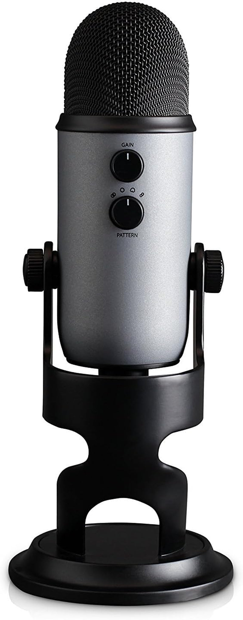 Blue Yeti USB Condenser Microphone for Professional Recording, Streaming, Gaming, and Podcasting on PC and Mac with Blue VO!CE Effects, Adjustable Stand, and Plug-and-Play Capability - Slate